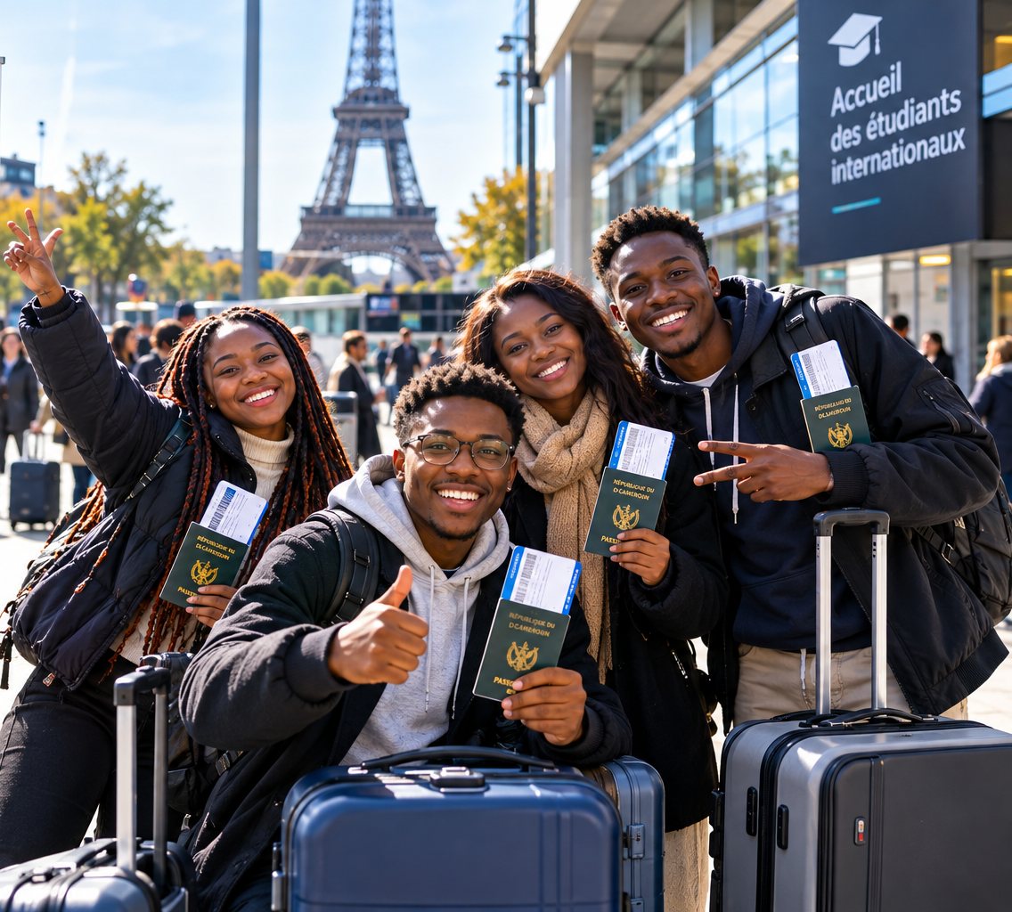 Des étudiants accompagnés par ÉtudZen arrivés à Paris